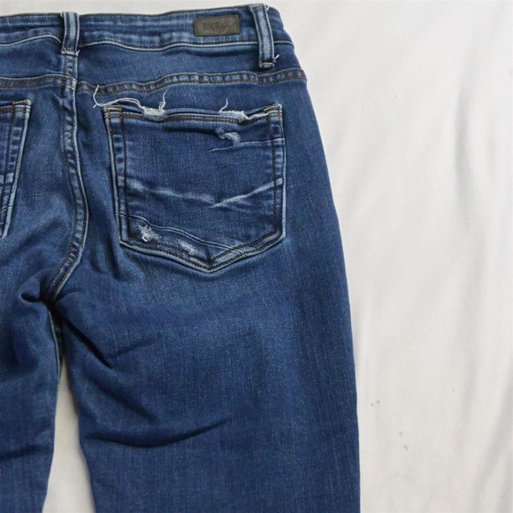 Buckle 29 Stella Mid Rise Ankle Skinny Medium Raw Hem Stretch Denim Womens Jeans - Picture 5 of 7